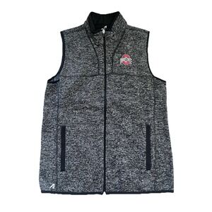 Antigua Black and Gray Men's Vest